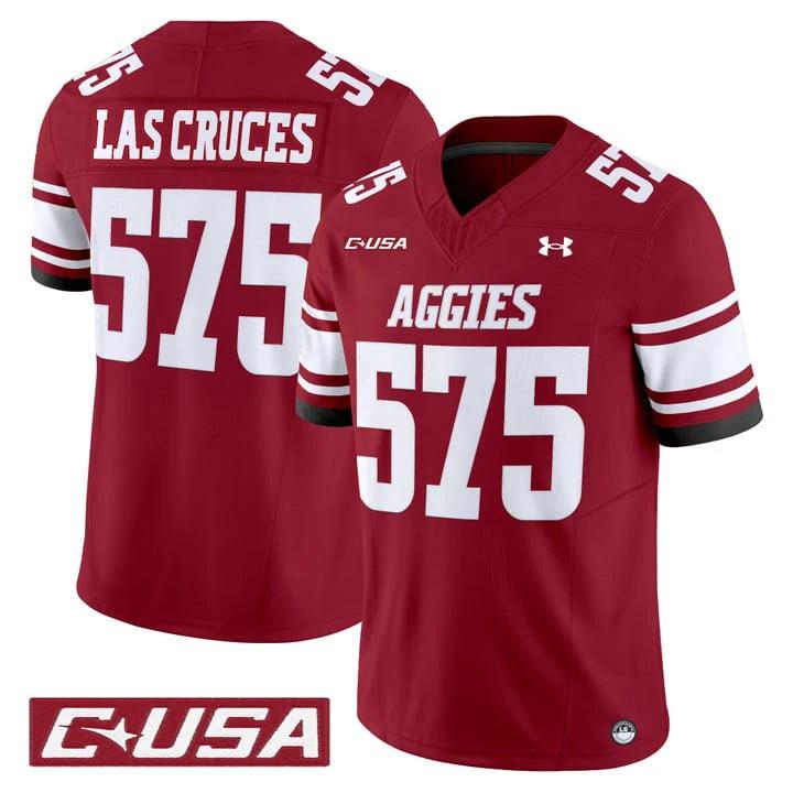 Las Cruces Jersey #575 New Mexico State Aggies 2025 Vapor Stitched by My Store NCAA Football Jerseys
