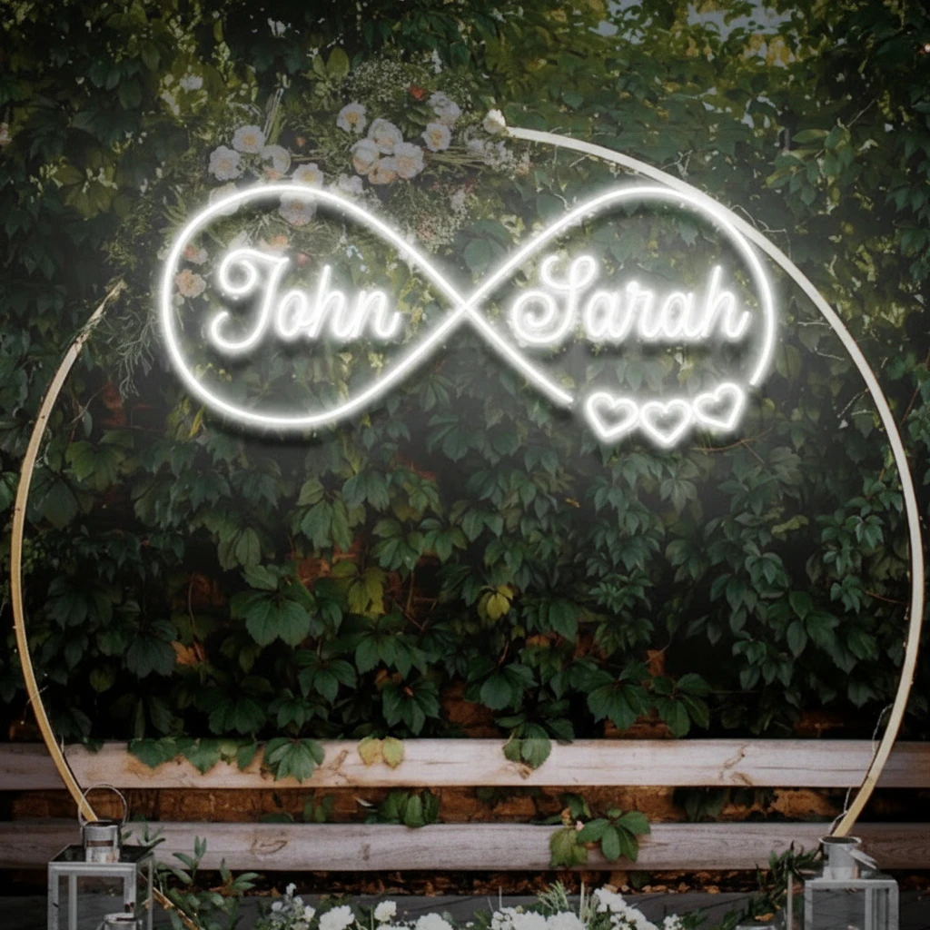 Last Name Neon Sign for Wedding Decor Personalized Name Sign by Neonchics