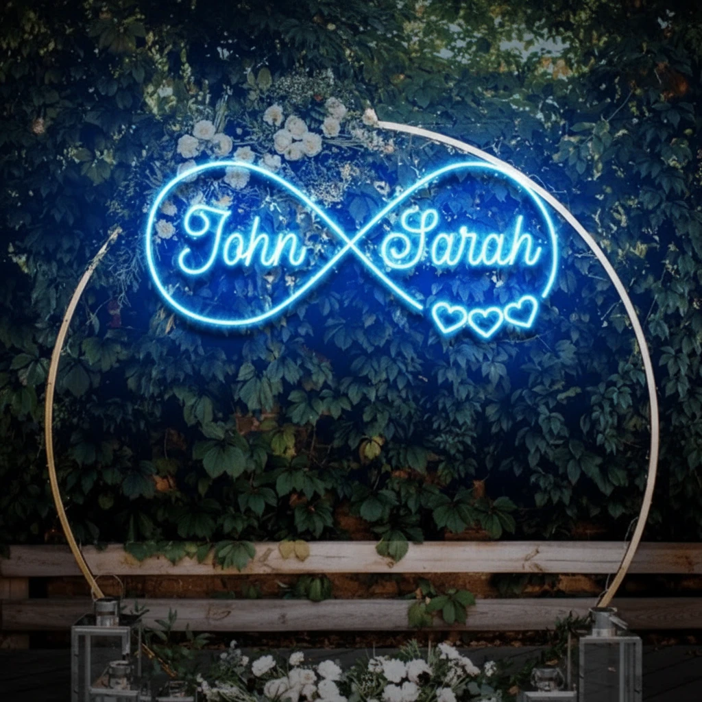 Last Name Neon Sign for Wedding Decor Personalized Name Sign by Neonchics