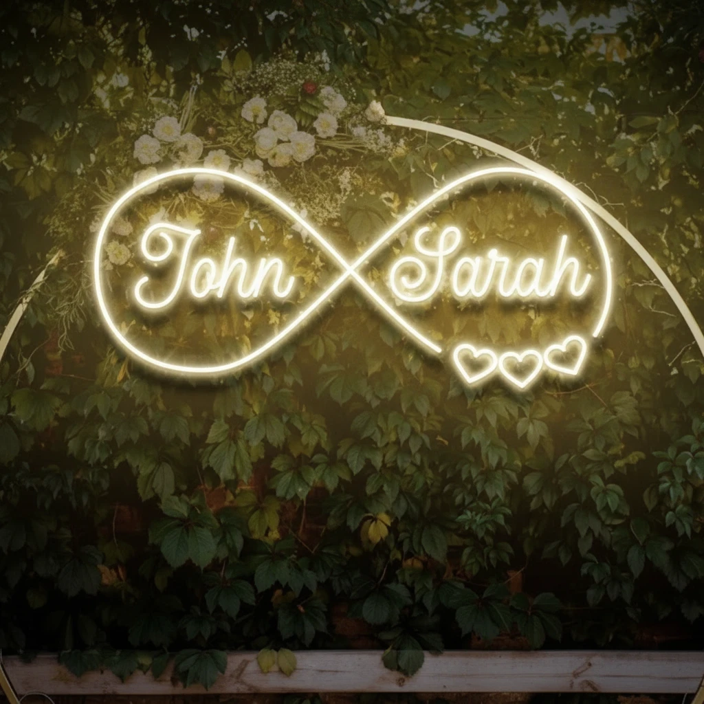 Last Name Neon Sign for Wedding Decor Personalized Name Sign by Neonchics