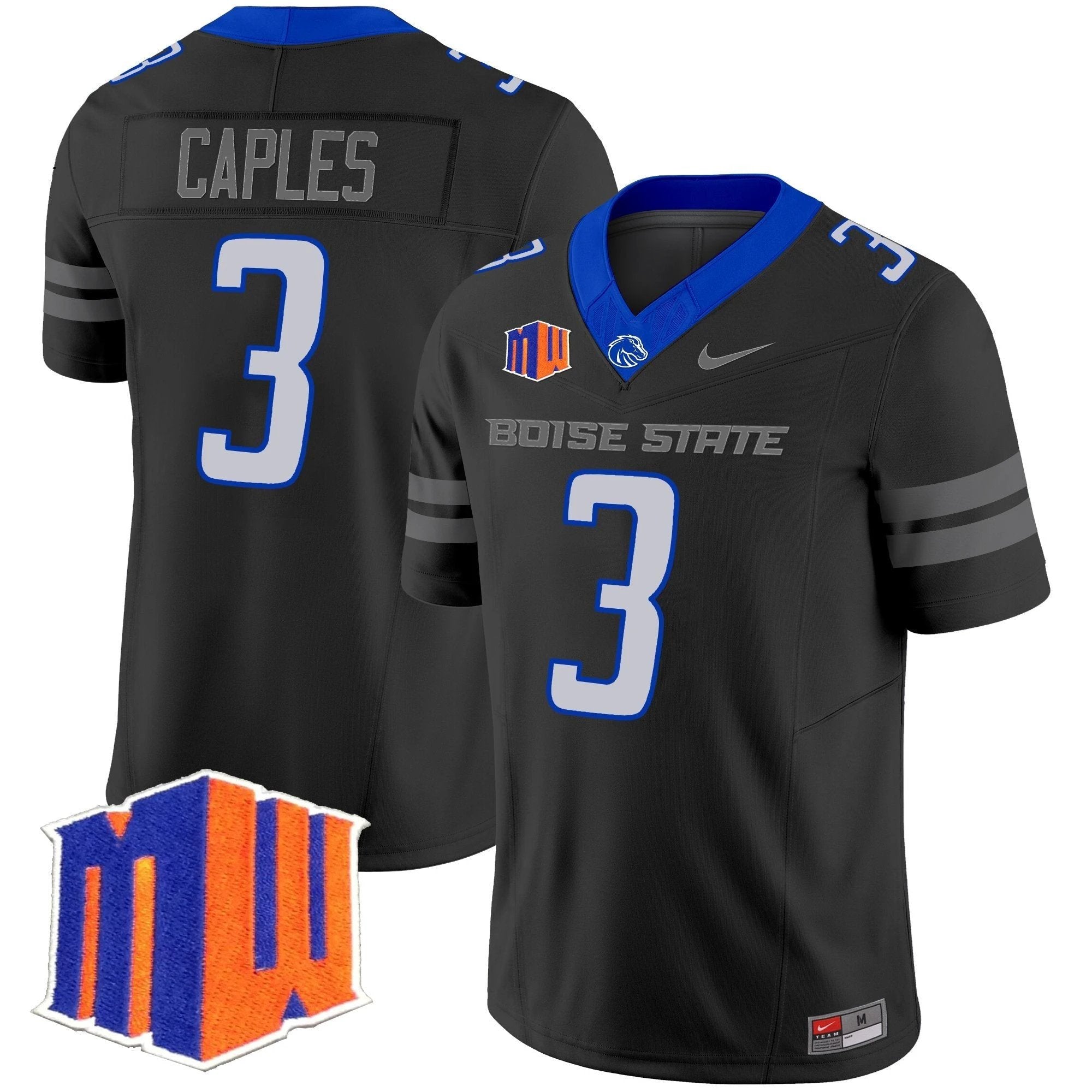 Latrell Caples Jersey #3 Boise State Broncos 2025 Vapor Stitched Black by My Store