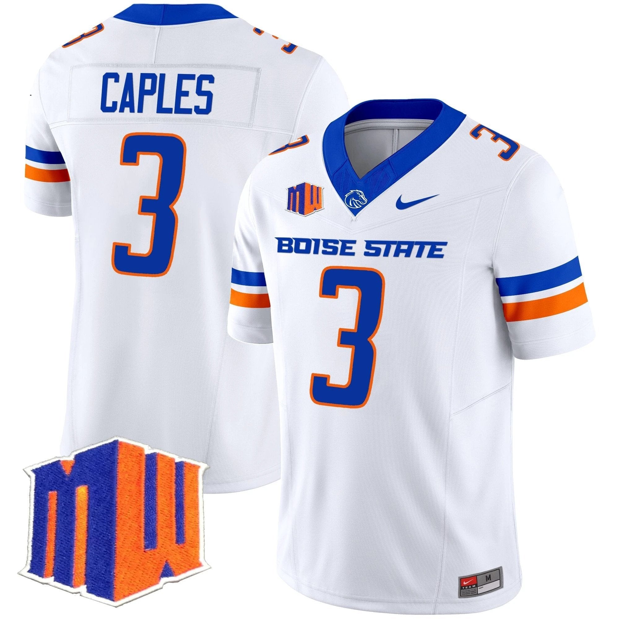 Latrell Caples Jersey #3 Boise State Broncos 2025 Vapor Stitched White by My Store
