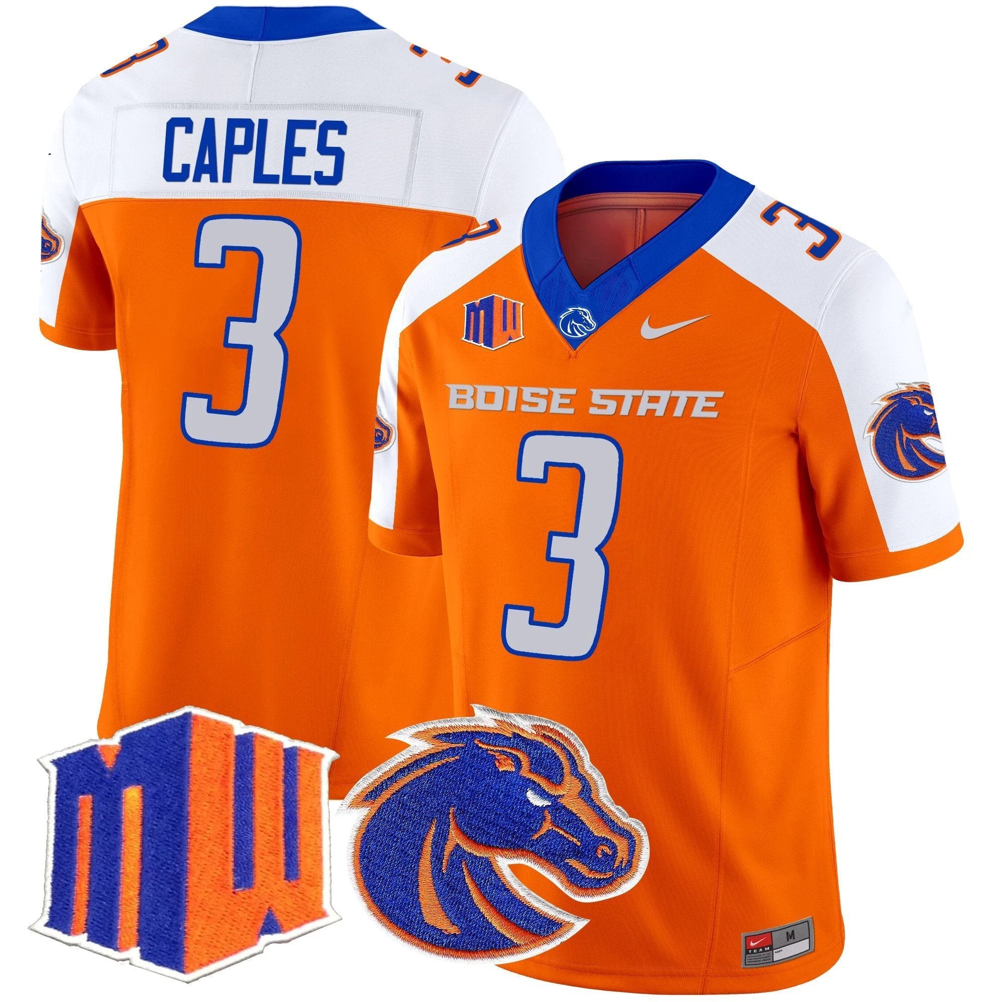 Latrell Caples Jersey #3 Boise State Broncos 2025 Vapor Stitched by My Store NCAA Football Jerseys