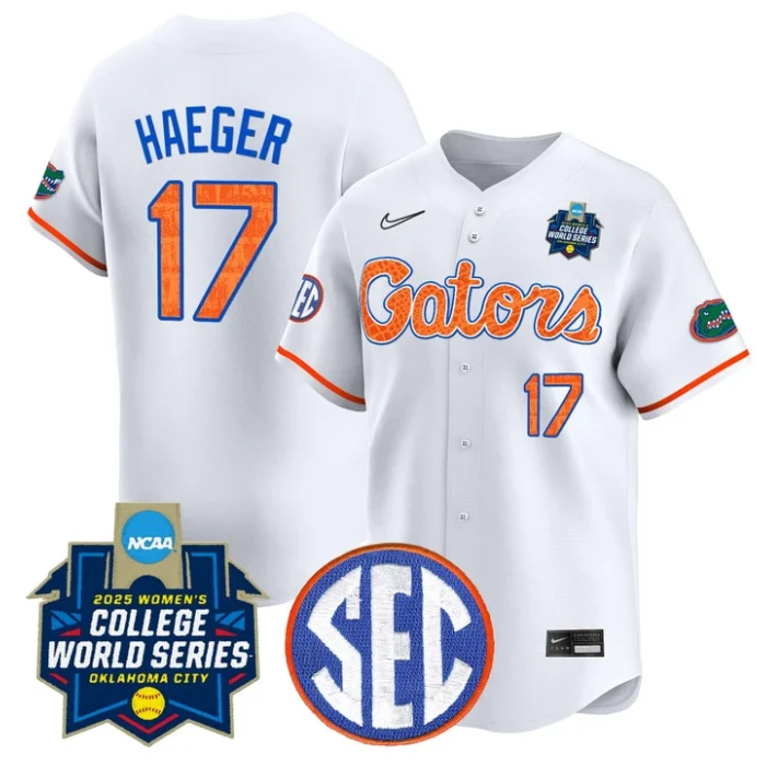 Lauren Haeger Jersey #17 Florida Gators Softball 2025 World Series Stitched White Limited by My Store