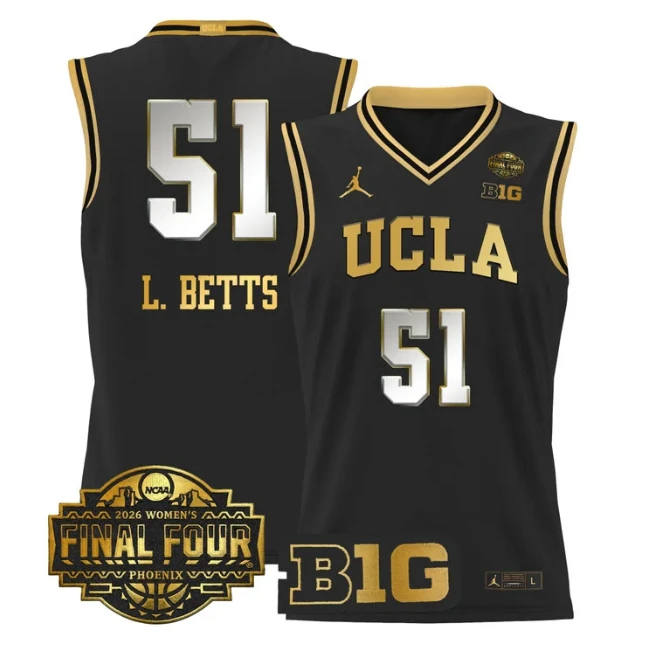 Lauren Betts Jersey #51 UCLA Bruins 2026 Final Four Patch Stitched by My store basketball