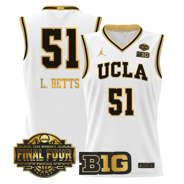 Lauren Betts Jersey #51 UCLA Bruins 2026 Final Four Patch Stitched by My store basketball