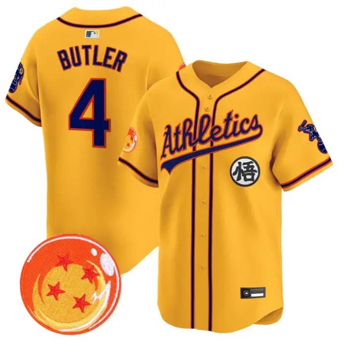 Lawrence Butler Jersey #4 Athletics Jersey Dragon Ball Premier Stitched by My Store