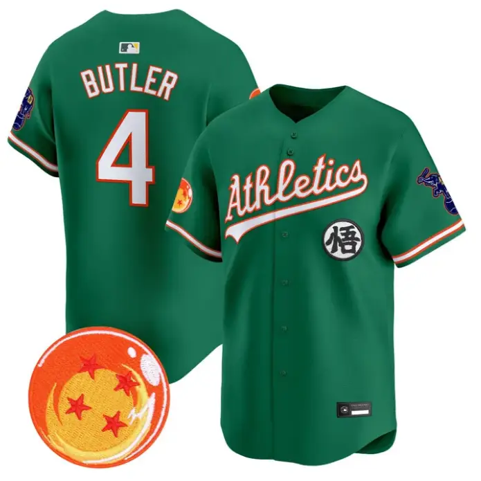 Lawrence Butler Jersey #4 Athletics Jersey Dragon Ball Premier Stitched by My Store