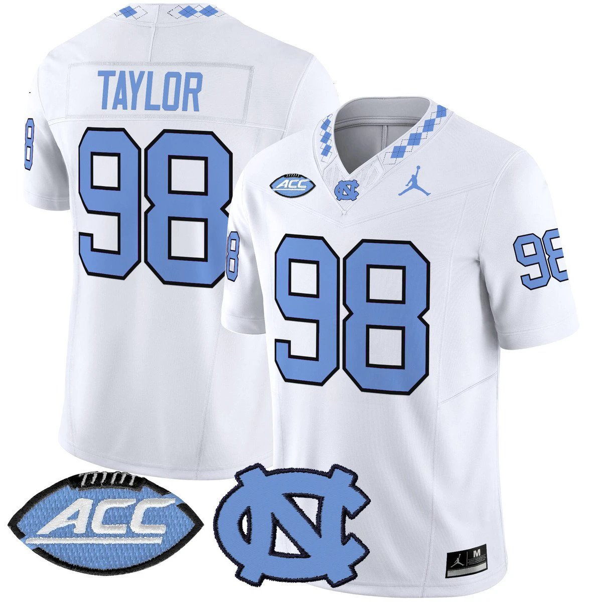 Lawrence Taylor Jersey #98 North Carolina Tar Heels 2025 Stitched by My Store NCAA Football Jerseys