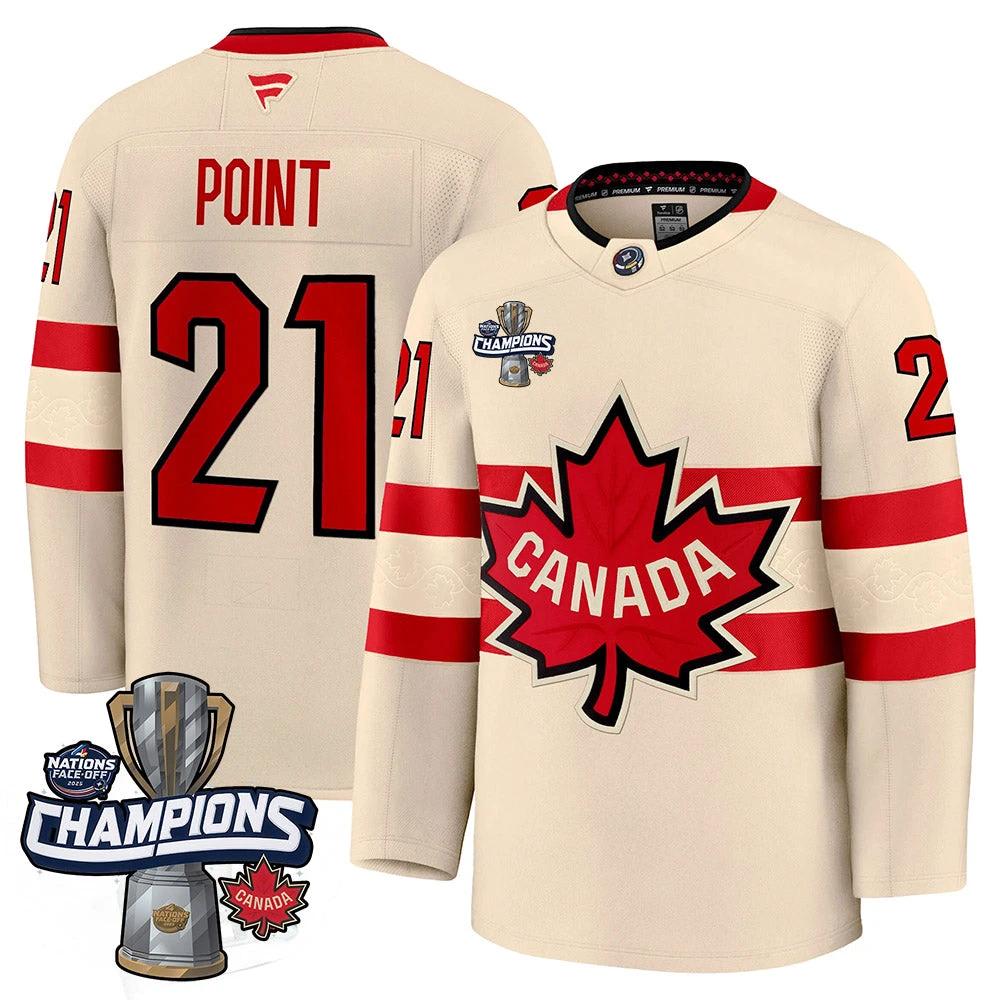 Men Canada 2025 4 Nations Face-Off Champions Jersey - All Stitched by Canada