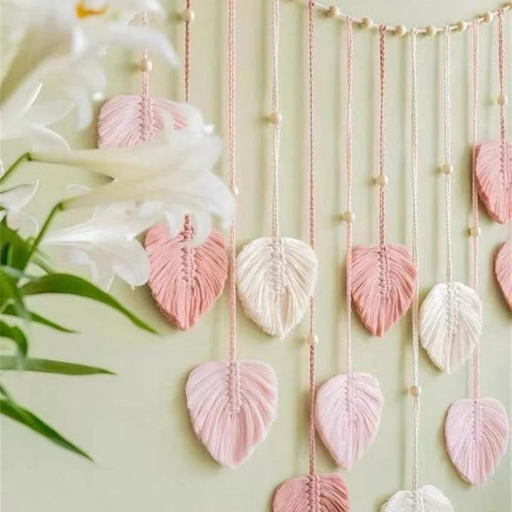 Leaf-Themed Macrame Wall Decor by Casa & Beyond