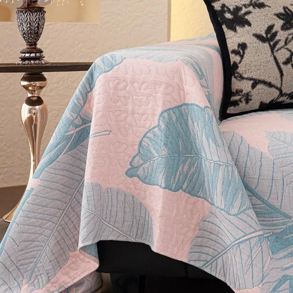Leaf Pattern Gauze Sofa Cover by Casa & Beyond