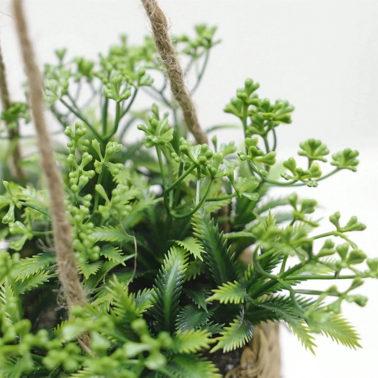 Leafara Hanging Artificial Plant In Woven Basket Pot by Casa & Beyond