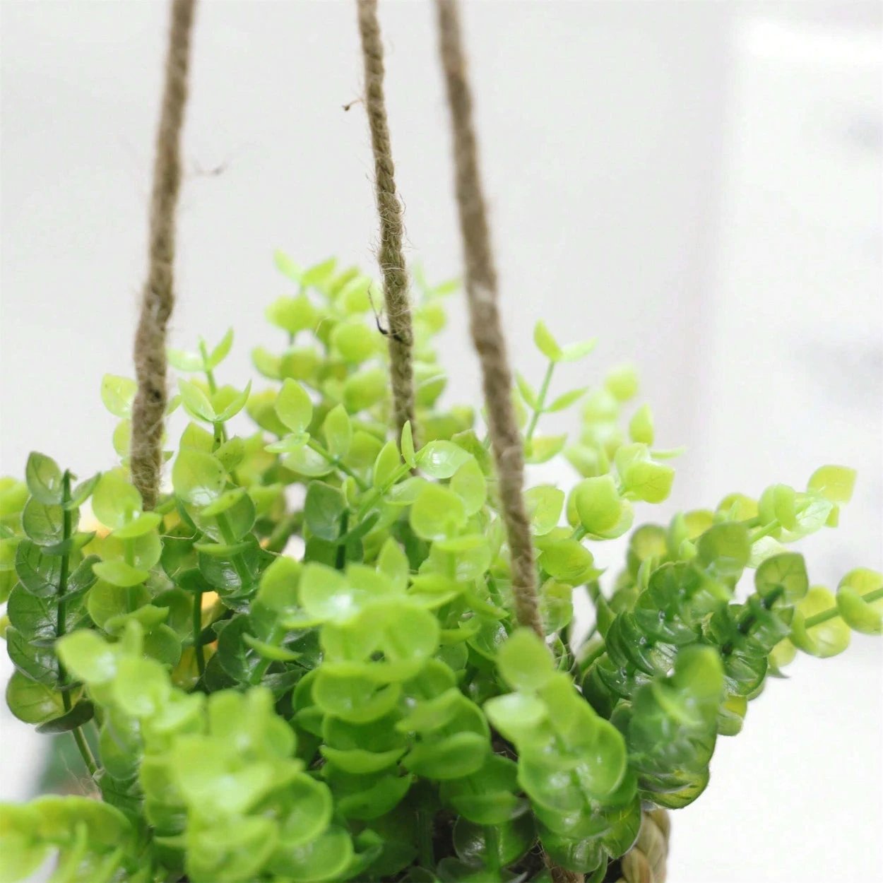 Leafara Hanging Artificial Plant In Woven Basket Pot by Casa & Beyond