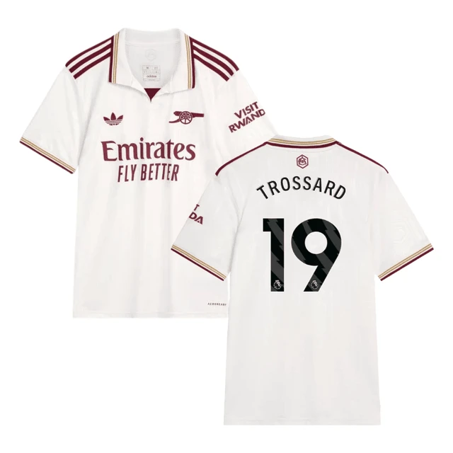 Leandro Trossard #19 Arsenal 2025-26 Third Jersey – Cream by Soccer Jersey