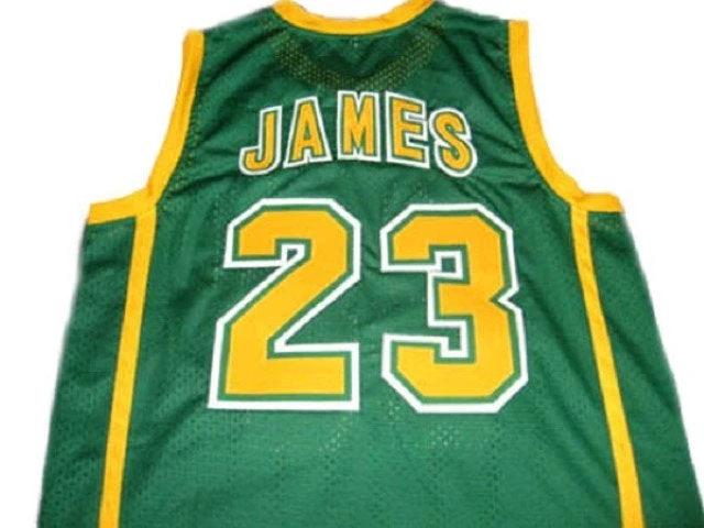 Lebron James Jersey #23 Irish High School Basketball Green by My store basketball
