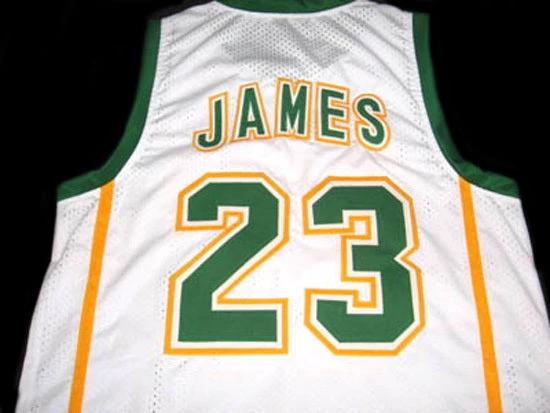 Lebron James Jersey #23 Irish High School Basketball White by My store basketball