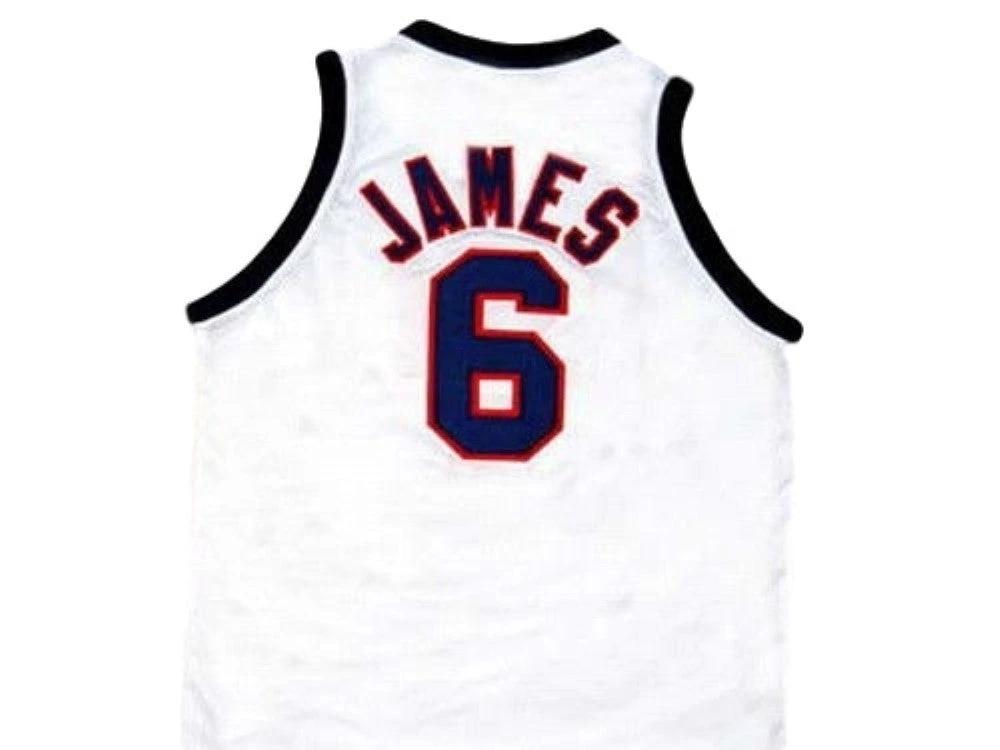 Lebron James Jersey #6 Team USA Basketball White by My store basketball