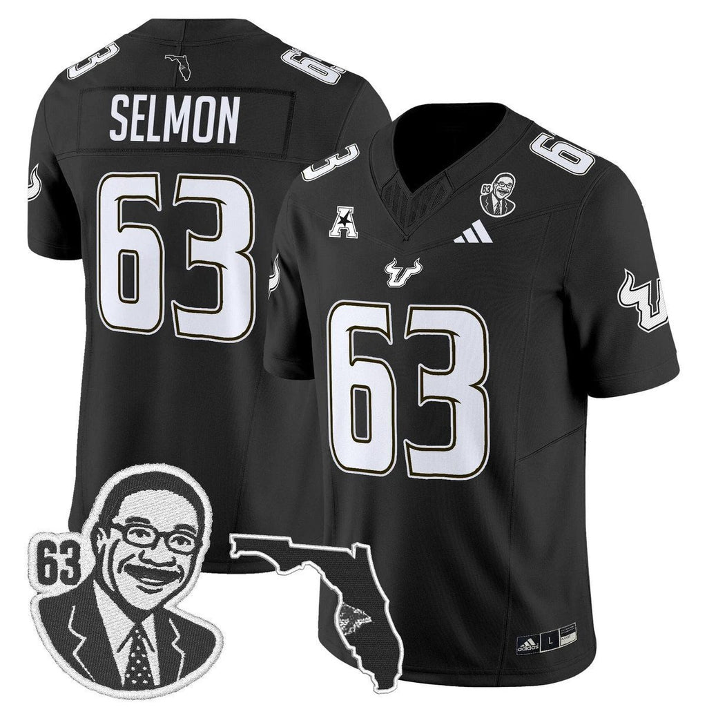 Lee Roy Selmon Jersey #63 South Florida Bulls Legacy Edition Stitched Black by My Store NCAA Football Jerseys