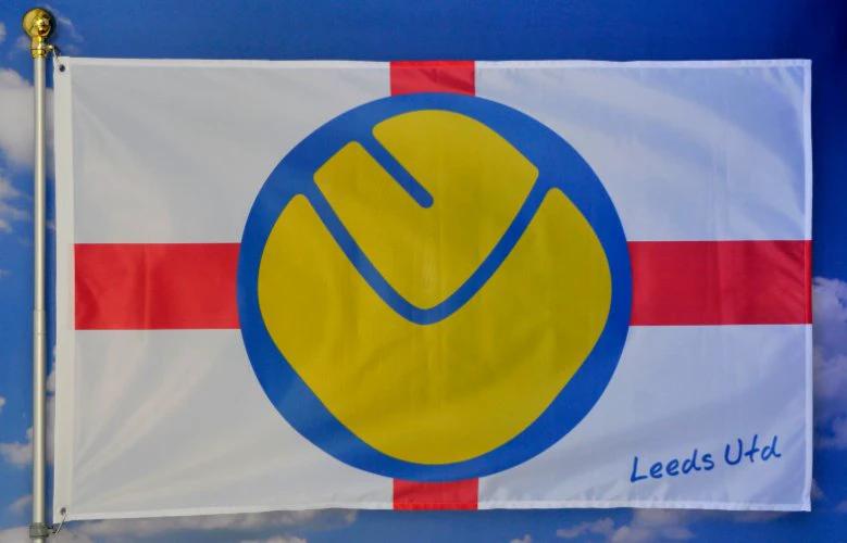 Leeds Utd Football Club Flag Red White 3x5ft Banner Polyester by flagsjustdoit