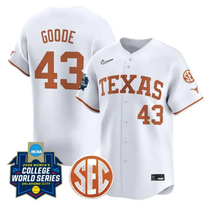 Leighann Goode Jersey #43 Texas Softball 2026 World Series Stitched by My Store