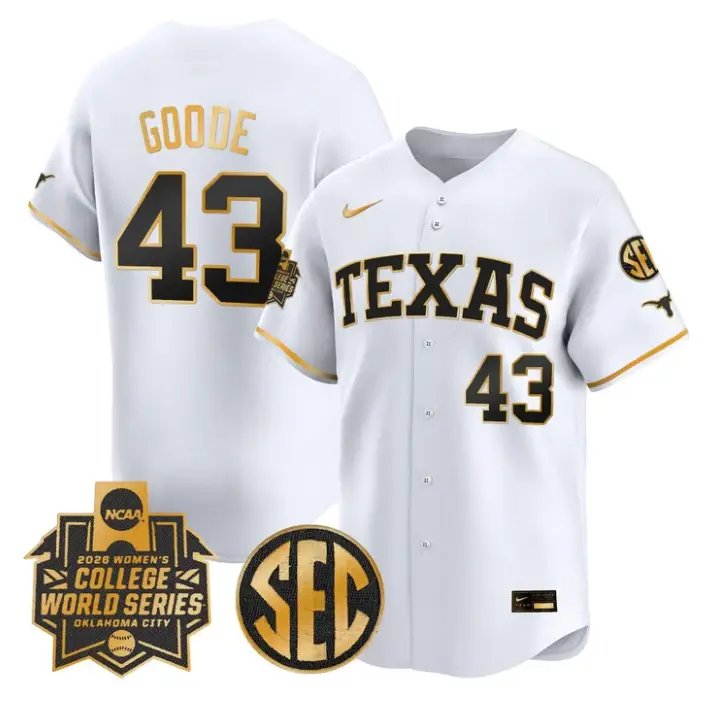 Leighann Goode Jersey #43 Texas Softball 2026 World Series Stitched by My Store