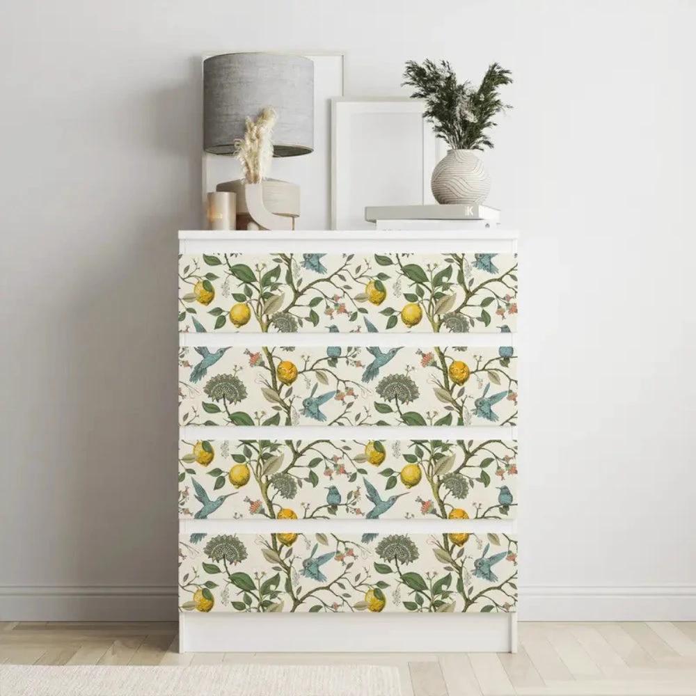 Lemon Bluebird PVC Adhesive Wallpaper by Casa & Beyond