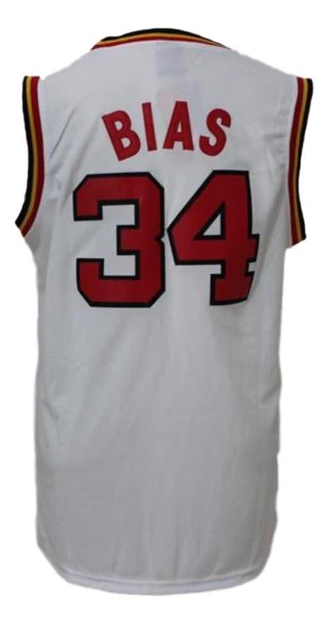 Len Bias Jersey #34 Maryland College Basketball White by My store basketball
