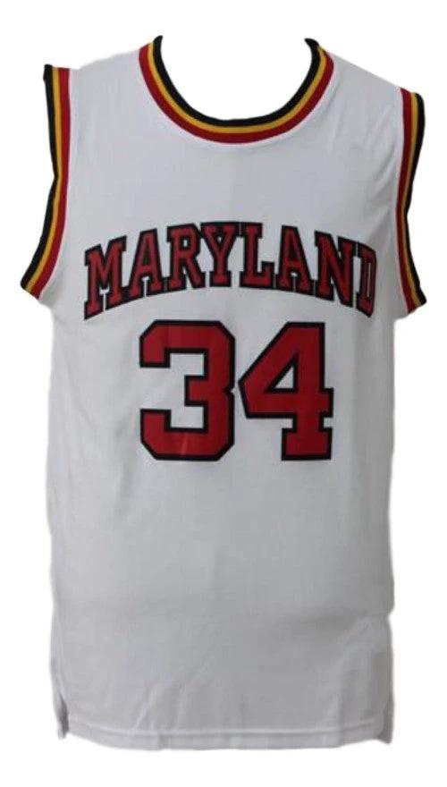 Len Bias Jersey #34 Maryland College Basketball White by My store basketball