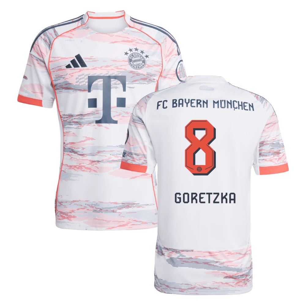 Leon Goretzka #8 Bayern Munich 2025-26 Away Men Jersey – White by Soccer Jersey