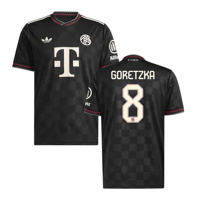 Leon Goretzka #8 Bayern Munich 2025-26 Third Men Jersey – Black by Soccer Jersey