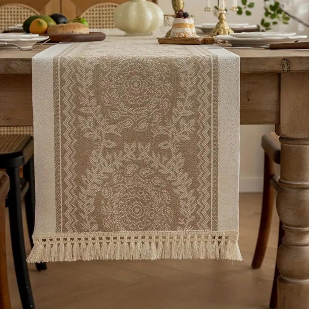 Leona Luxury Linen Table Runner by Casa & Beyond