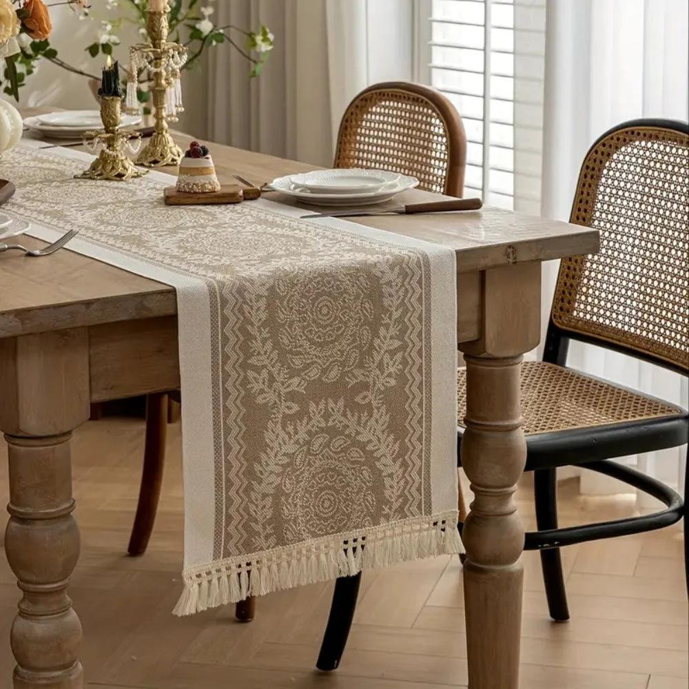 Leona Luxury Linen Table Runner by Casa & Beyond