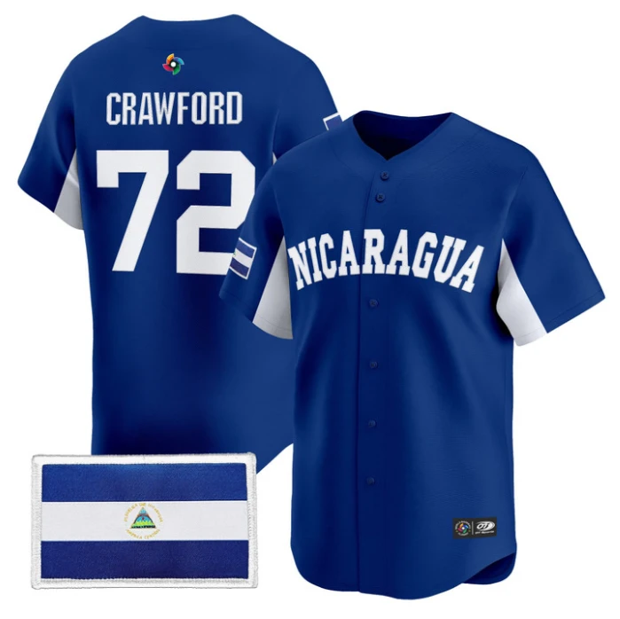 Leonardo Crawford Jersey #72 Team Nicaragua 2026 World Baseball Stitched by My Store
