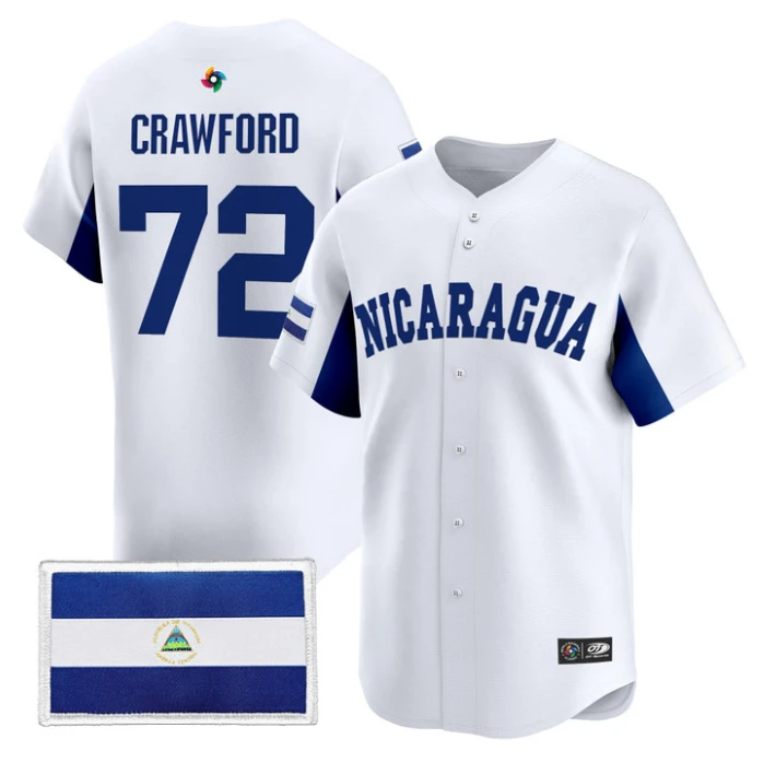 Leonardo Crawford Jersey #72 Team Nicaragua 2026 World Baseball Stitched by My Store