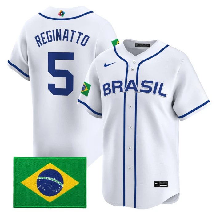 Leonardo Reginatto Jersey #5 Team Brazil 2026 World Baseball Stitched by My Store