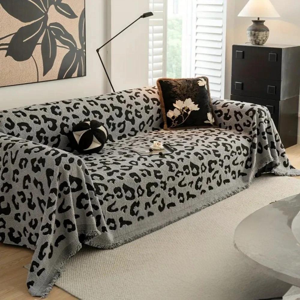 Leopard Print Bohemian Sofa Cover by Casa & Beyond