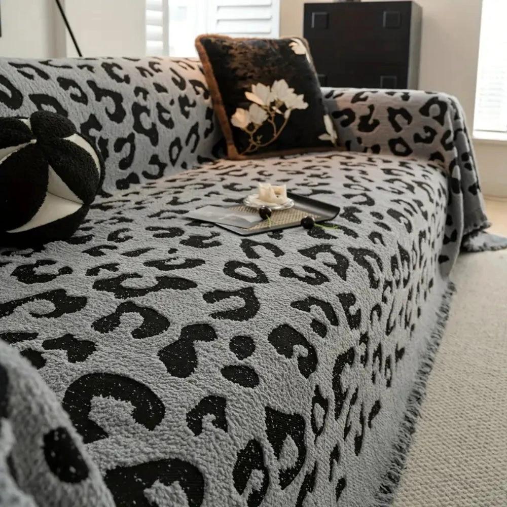 Leopard Print Bohemian Sofa Cover by Casa & Beyond