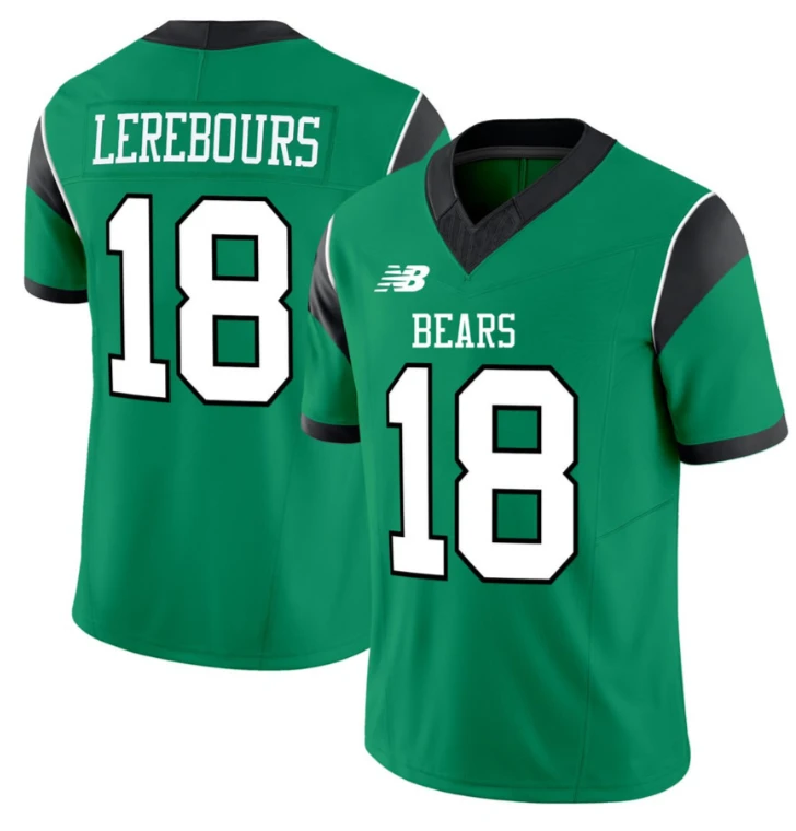 Lerebours #18 Bears Football Jersey All Stitched Green by NCAA Football Jersey