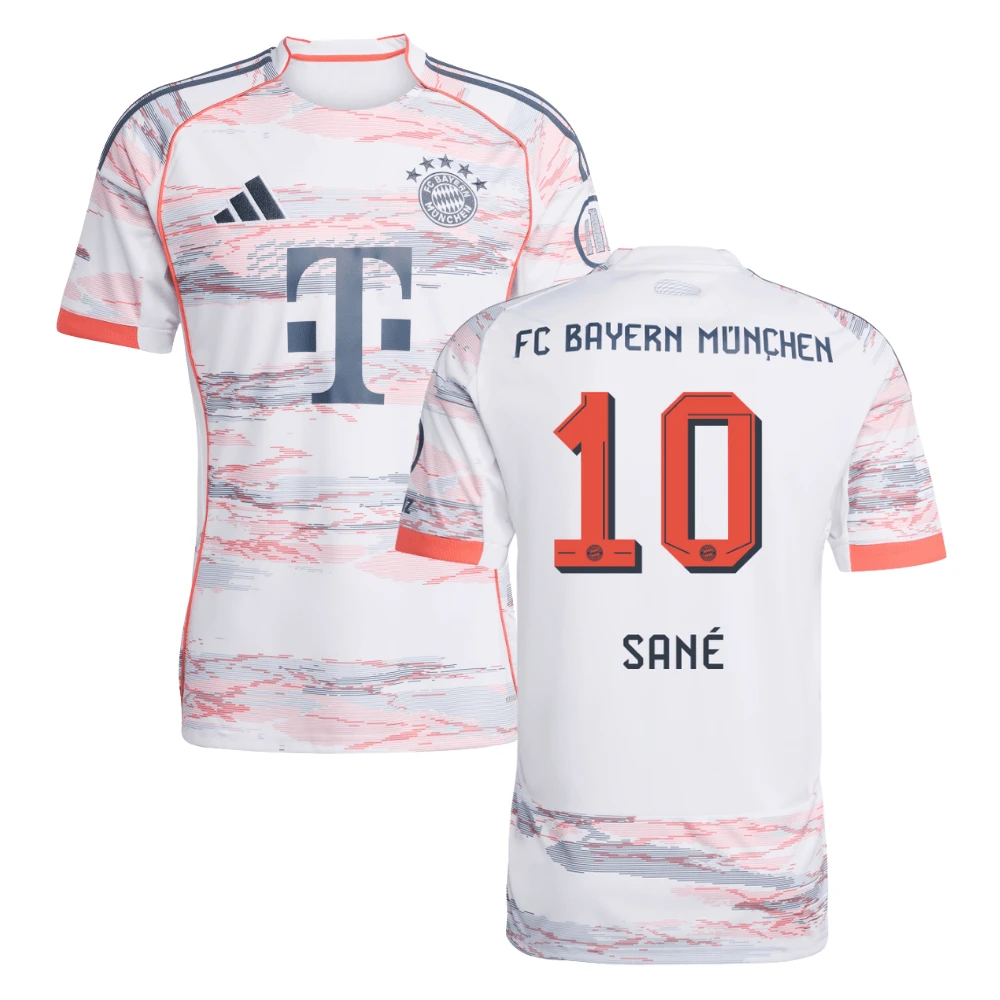 Leroy Sane #10 Bayern Munich 2025-26 Away Men Jersey – White by Soccer Jersey