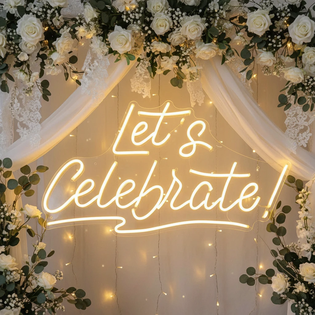 Let’s Celebrate Led Neon Sign by Neonchics