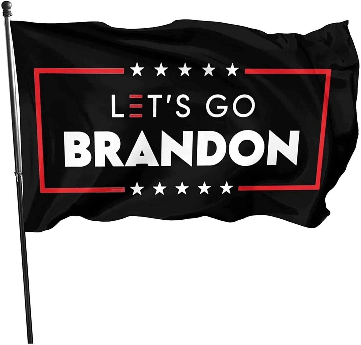 Let’s Go Brandon 3X5Ft Flag With Brass Grommets, Lets Go Brandon FJB Flags & Banner Black by flagsjustdoit