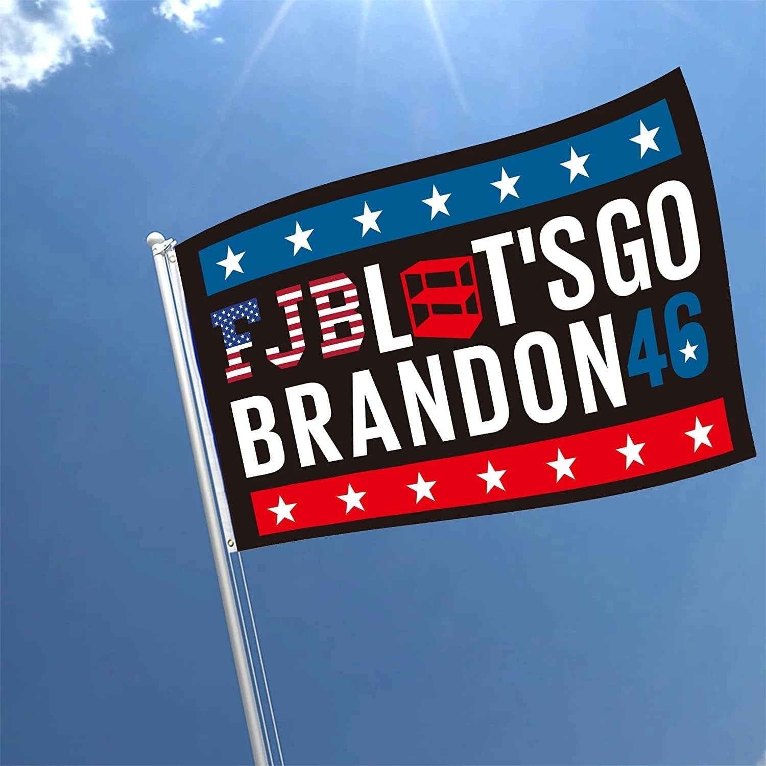 Let's Go Brandon Flag 3x5 Ft with Brass Grommets FJB Flags for Outdoor Indoor Garden Yard by flagsjustdoit