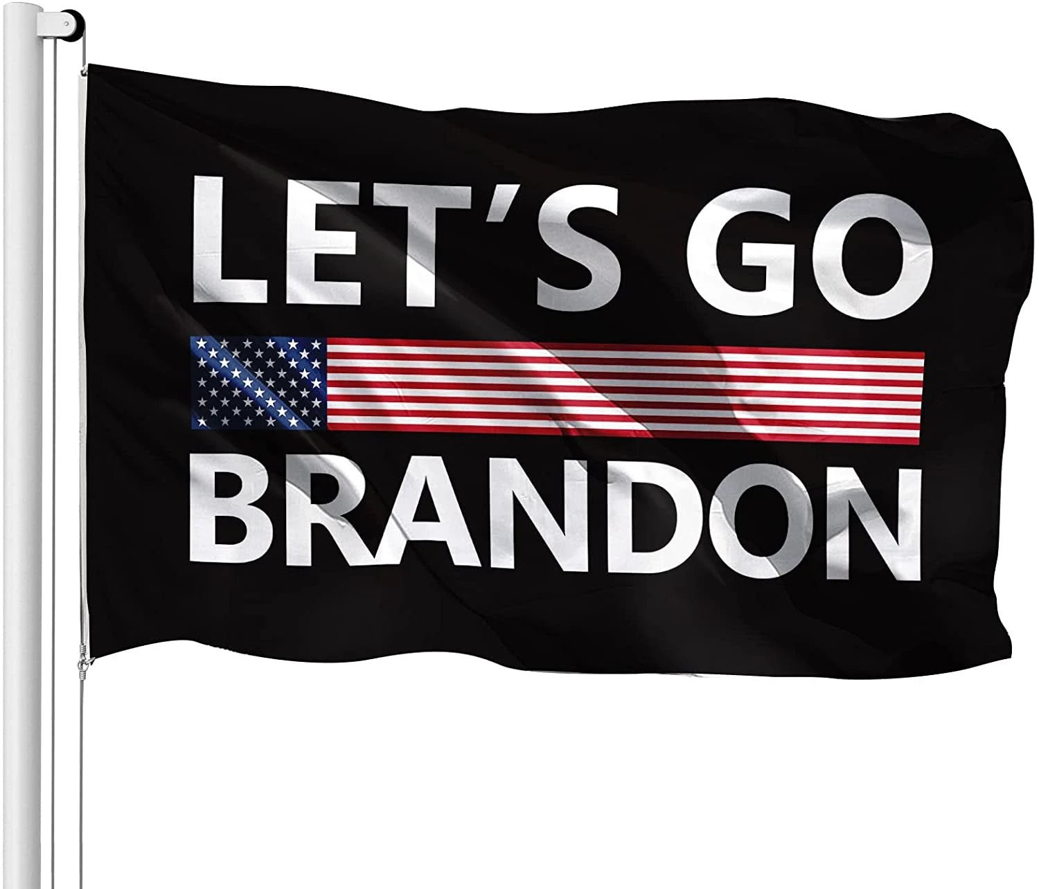Let’s Go Brandon Flag 3x5ft Black USA Flag Outdoor Funny with 2 Brass Grommets by flagsjustdoit