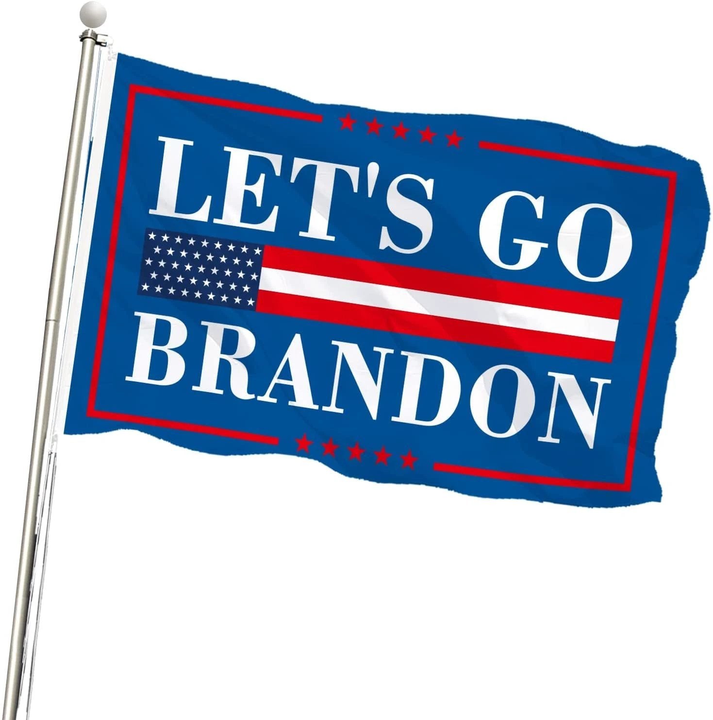 Let's Go Brandon Flag Outdoor Banner with 2 Brass Grommets for Outdoor and Indoor Decorations 3x5Ft by flagsjustdoit