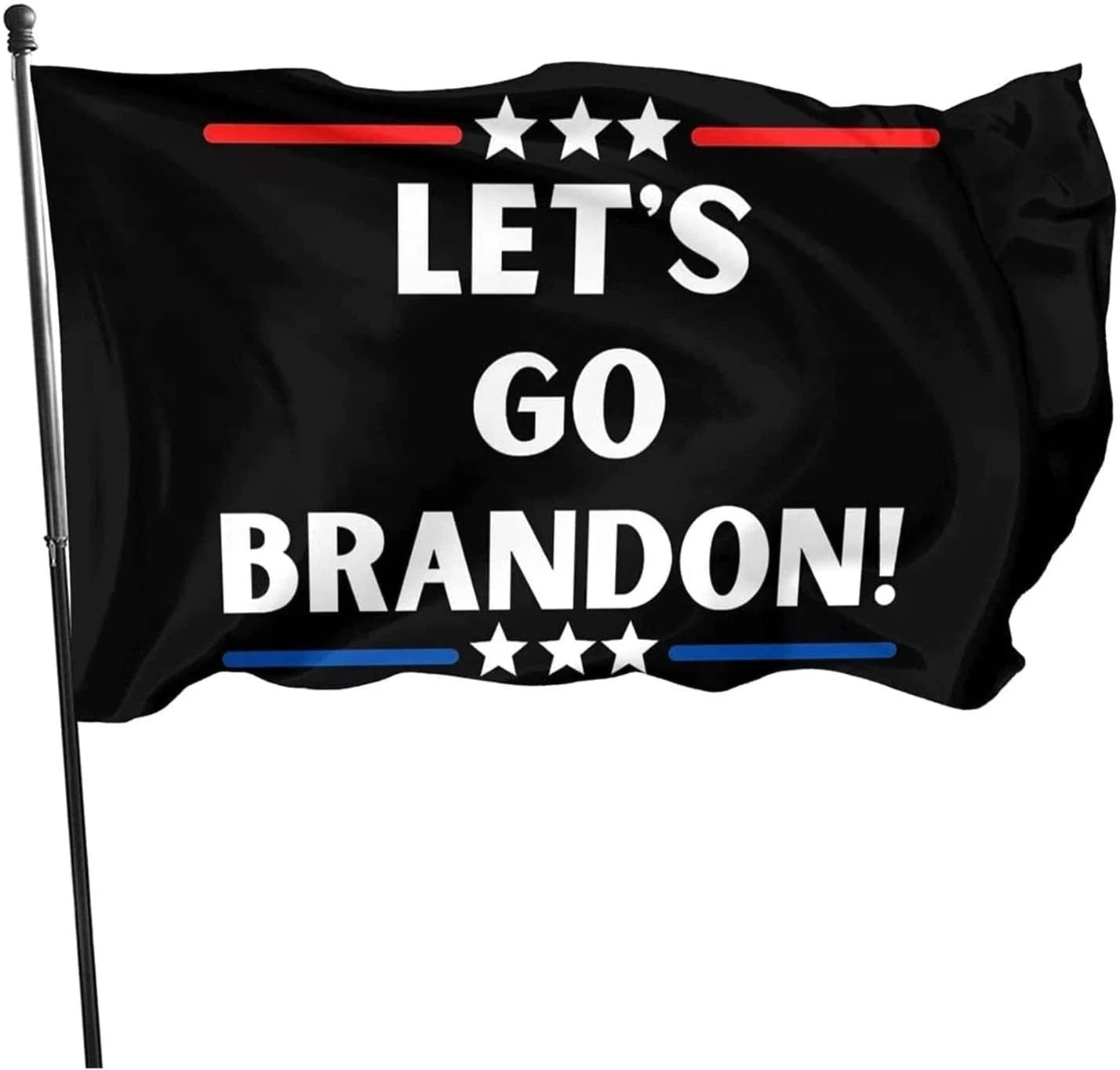 Let’s Go Brandon Flag for Wall College 3x5Ft Black With Brass Grommets by flagsjustdoit