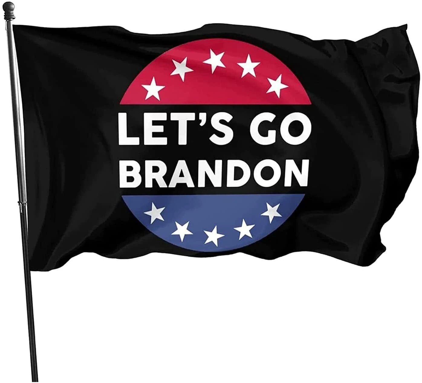 Let’s Go BrandonFlag for Wall College 3x5Ft Red Black With Brass Grommets by flagsjustdoit
