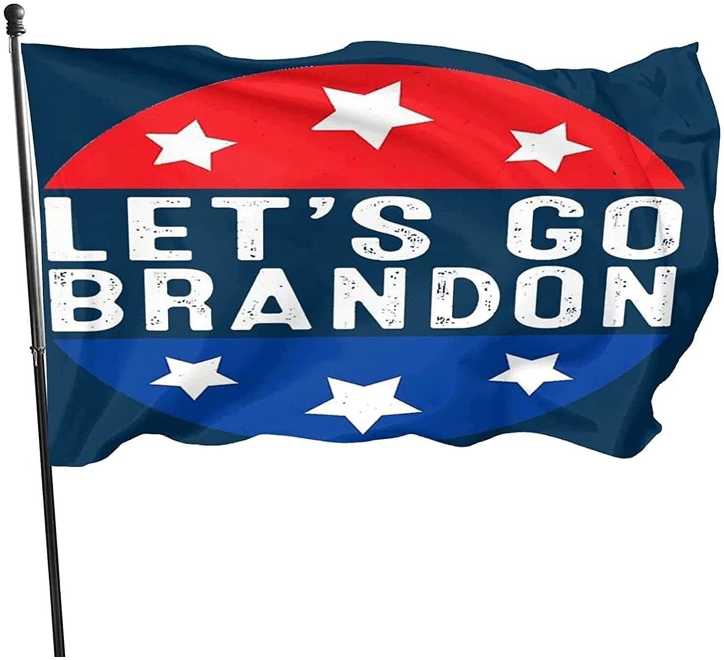 Let’s Go Brandon Flag for Wall College 3x5 Ft Red Blue with Brass Grommets by flagsjustdoit