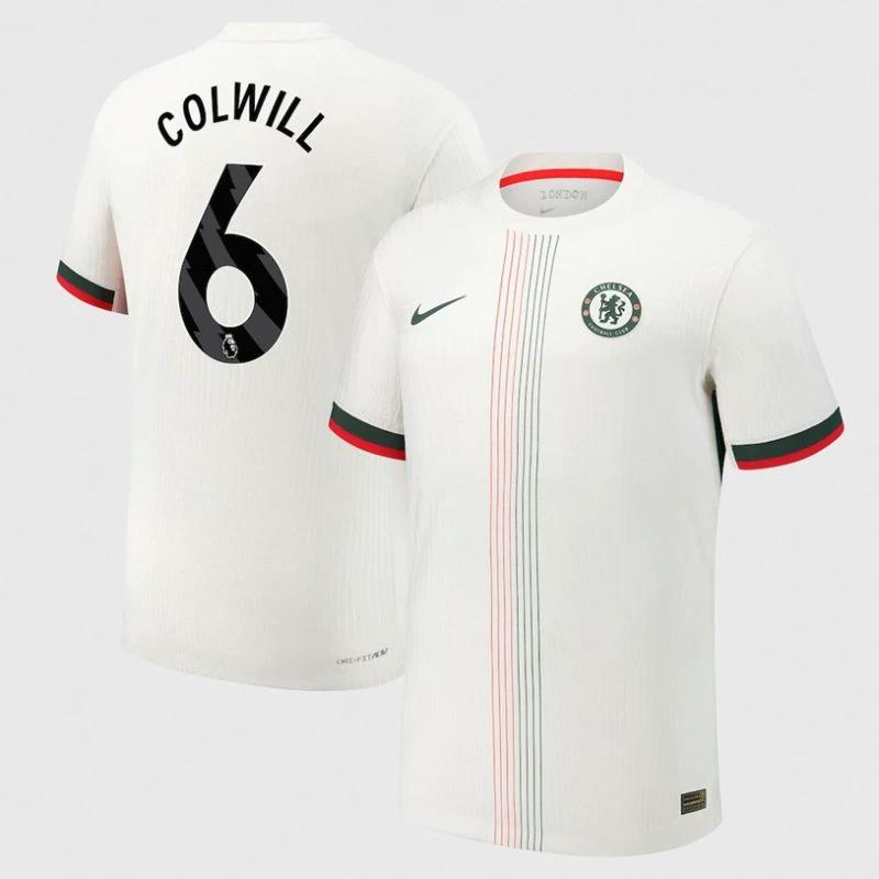 Levi Colwill 6 Chelsea 2025-26 Away Jersey – White by Soccer Jersey