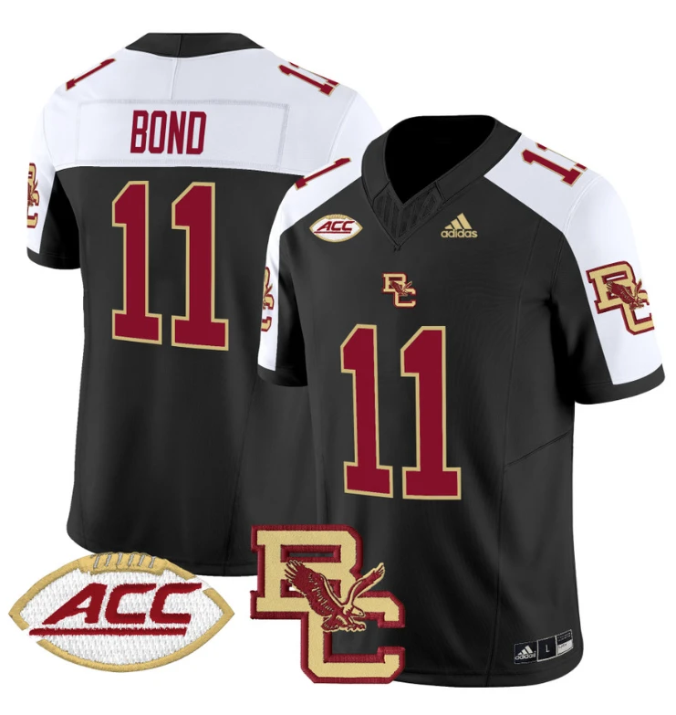 Lewis Bond Jersey #11 Boston College Eagles 2024 Stitched Black Alternate by NCAA Football Jersey